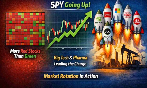 More Red Stocks Than Green and Yet SPY Climbed 