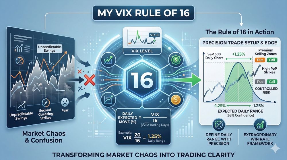 My VIX Rule of 16: A Mathematical Framework for Daily Trading Ranges